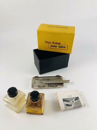 Vintage Cine - Kodak Junior Splicer,  With Film Cement,  For 8mm And 16mm Film