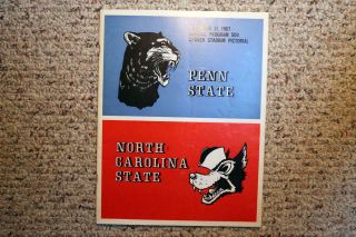 1967 Penn State University Vs.  North Carolina State U.  - Vintage Football Program