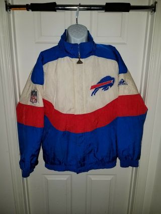 Rare Vintage 90s Buffalo Bills Nfl Pro Line Apex One Jacket Large Red White Blue