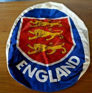 Vintage England 3 Three Lions Crest Football Sun Hat Cap Soccer World Cup Retro