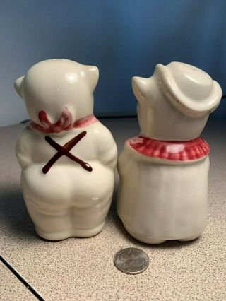 Vintage Shawnee Salt & Pepper Shakers: Range Size Winnie & Smiley Pigs 3
