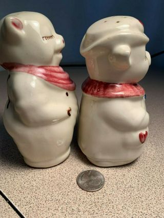 Vintage Shawnee Salt & Pepper Shakers: Range Size Winnie & Smiley Pigs 4