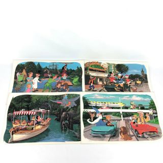 Vintage Walt Disney Productions1964 Placemats Set Of 4 Disneyand Theme Parks