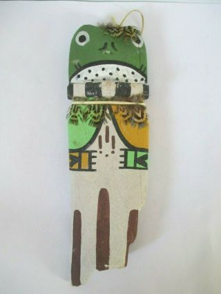 Vintage Hopi Frog Wood Carved Flat Kachina Doll
