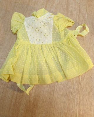 Vintage Terri Lee Dotted Swiss Yellow Print Dress