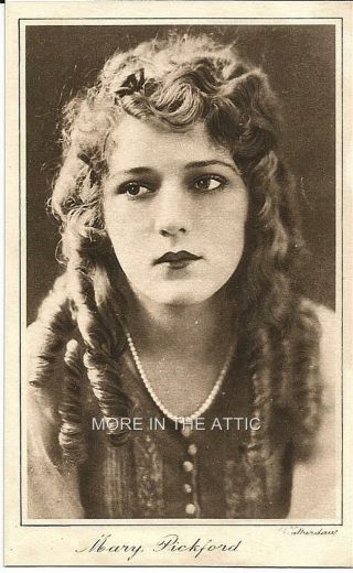 Canadian Born Silent Screen Star Mary Pickford Vintage Rppc 2