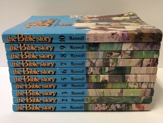 The Bible Story Arthur S.  Maxwell Complete Set Volume 1 - 10 Softcover Vintage