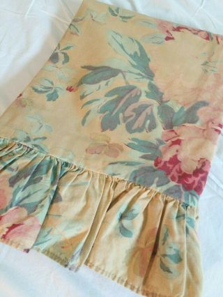 Vintage Ralph Lauren Elsa Grasslands Floral Ruffled Standard Pillow Sham Usa