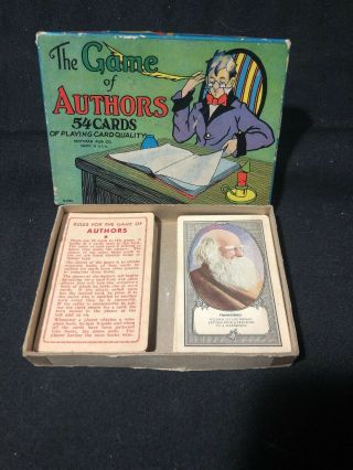 Vintage - Whitman - " Authors " Card Game