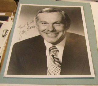 Johnny Carson Tonight Show Television Star Autograph Signed Photo 8x10 Vintage