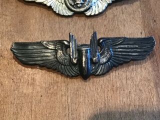 Vintage WW2 Sterling Air Force Wings Pins - Pilot & Bombadier & Patches 2