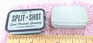 Vintage Fishing Tin Split Shot Size 7 Lead Products Co.  St.  Paul Minnesota.