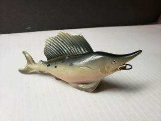 Vintage Swordfish Figural Tape Measure Made In Japan