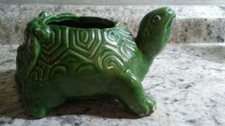 Vintage Turtle Art Pottery Planter Flower Pot 8 Inch