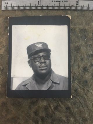Vintage Found Photograph Photo Booth Of A Man In Uniform Black Americana 2