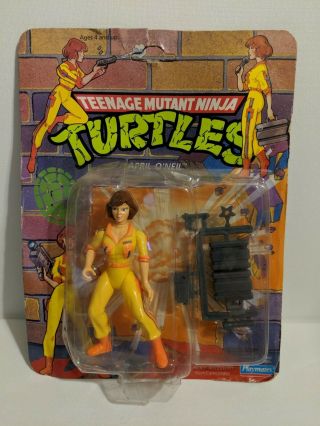 1990 Vintage Teenage Mutant Ninja Turtle News Reporter April O 