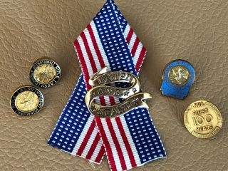 Group Of 4 Nra Lapel Pins & " United We Stand " Pin