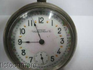 ANTIQUE AMERICAN WALTHAM GRADE No 3 FANCY PAINTED DIAL 18s POCKET WATCH d.  1892 3