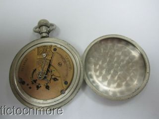 ANTIQUE AMERICAN WALTHAM GRADE No 3 FANCY PAINTED DIAL 18s POCKET WATCH d.  1892 8
