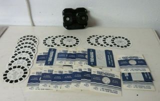 Vintage Sawyer’s Viewmaster 3d Reel Viewer With 30 Kodachrome Film Picture Disks