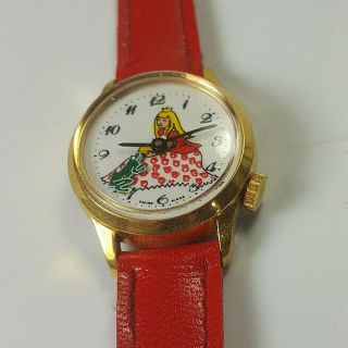 Vintage Swiss Made Princess And The Frog Prince Mechanical Wristwatch