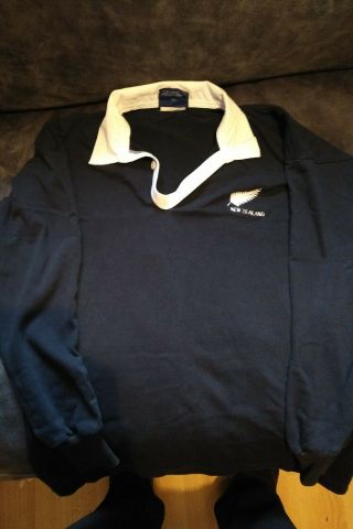 Vintage Zealand All Blacks Rugby Shirt Size Xl 44 " Chest
