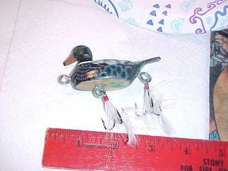 1 Duck Wooden Handmade Bass Fishing Lures With Glass Eyes The Palmalure Bird