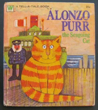 Alonzo Purr Seagoing Cat Vintage Whitman Tell A Tale 1974 Mary Carey Hb Vg