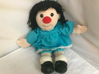 Vintage 1995 Big Comfy Couch Molly 18 " Plush Rag Doll Blue Dress Very Good Cond