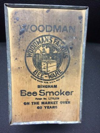 Vintage Bee Hive Smoker,  Woodman Bee - Ware,  Bingham 2