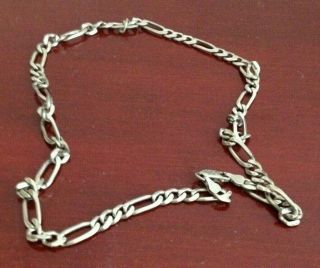Vintage Ss 925 Sterling Silver Necklace.  22 ".  Made In Italy.  36 Grams