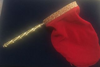 Vintage Magic Trick Large Professional Zipper Changing Bag,  Brass Stunning 1960s