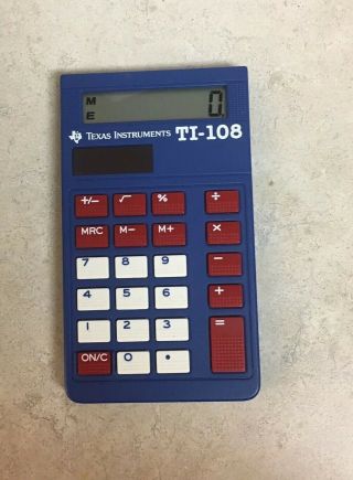 Texas Instrument Calculator Ti - 108 Vintage School Calculator