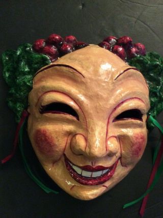 Vintage Masque Arrayed Hand Made ‘87 Theatre Cosplay Costume Halloween Mardigras