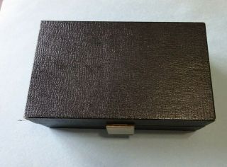 Ges.  Gesch Vintage Leather Covered Ring Box Made In Germany Displays 12 Rings