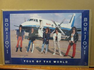 Bon Jovi Airplane Tour Of The World Rock N Roll 1987 Band Poster 8642