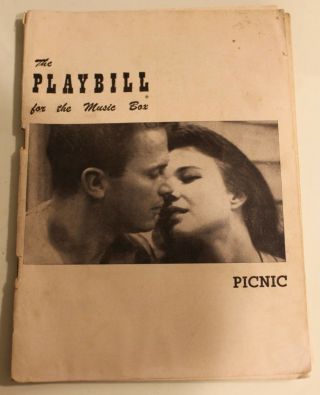 Vintage Broadway Playbill - Picnic - Paul Newman Debut Oct.  1953 William Inge