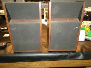2 Vintage 1984 Bose 201 Series Ii Direct Reflecting Bookshelf Speakers Woodgrain