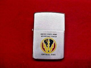 Zippo Lighter Fort Bliss Texas United States Usa Air Defense Center Vintage
