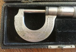 Vintage Micrometer L.  S.  Starrett Co.  No.  230 In Black Leather ? Case