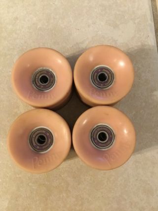 Vintage Penny Skateboard Wheels Abec Seven Beige Cream Color