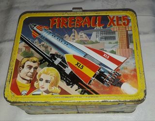 Fireball Xl5 Metal Thermos Lunchbox Vintage 1964