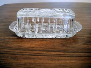 Vintage Star Of David Butter Dish - Eapc - Anchor Hocking