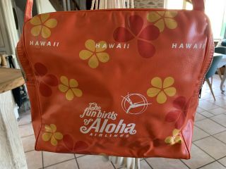 Vintage Aloha Funbirds Airlines Travel Bag 20x10x5