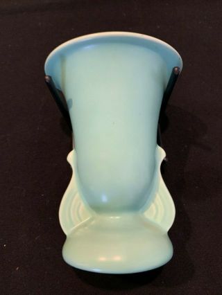 Rare Vintage Pacific Art Deco Pottery Vase California Blue Aqua Turquoise 3004