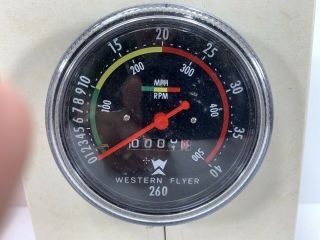 Vintage WESTERN FLYER 260 Bicycle Speedometer Tachometer BOX NOS 2