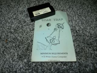 Vintage Texas Instruments Ti - 99/4a Star Trap Video Game Cartridge Databiotics