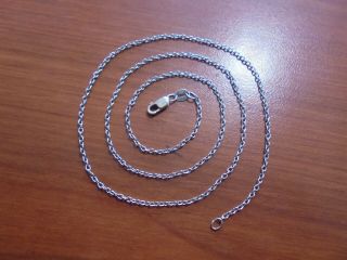 Vtg Sterling Silver Fine Chain Link Necklace 18 1/8 " Long 2.  2 Grams