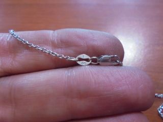 Vtg sterling silver fine chain link necklace 18 1/8 