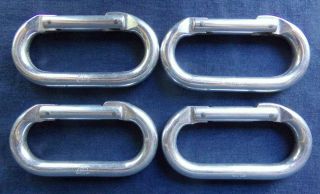 4 Vintage Omega Pacific Aluminum D Carabiners